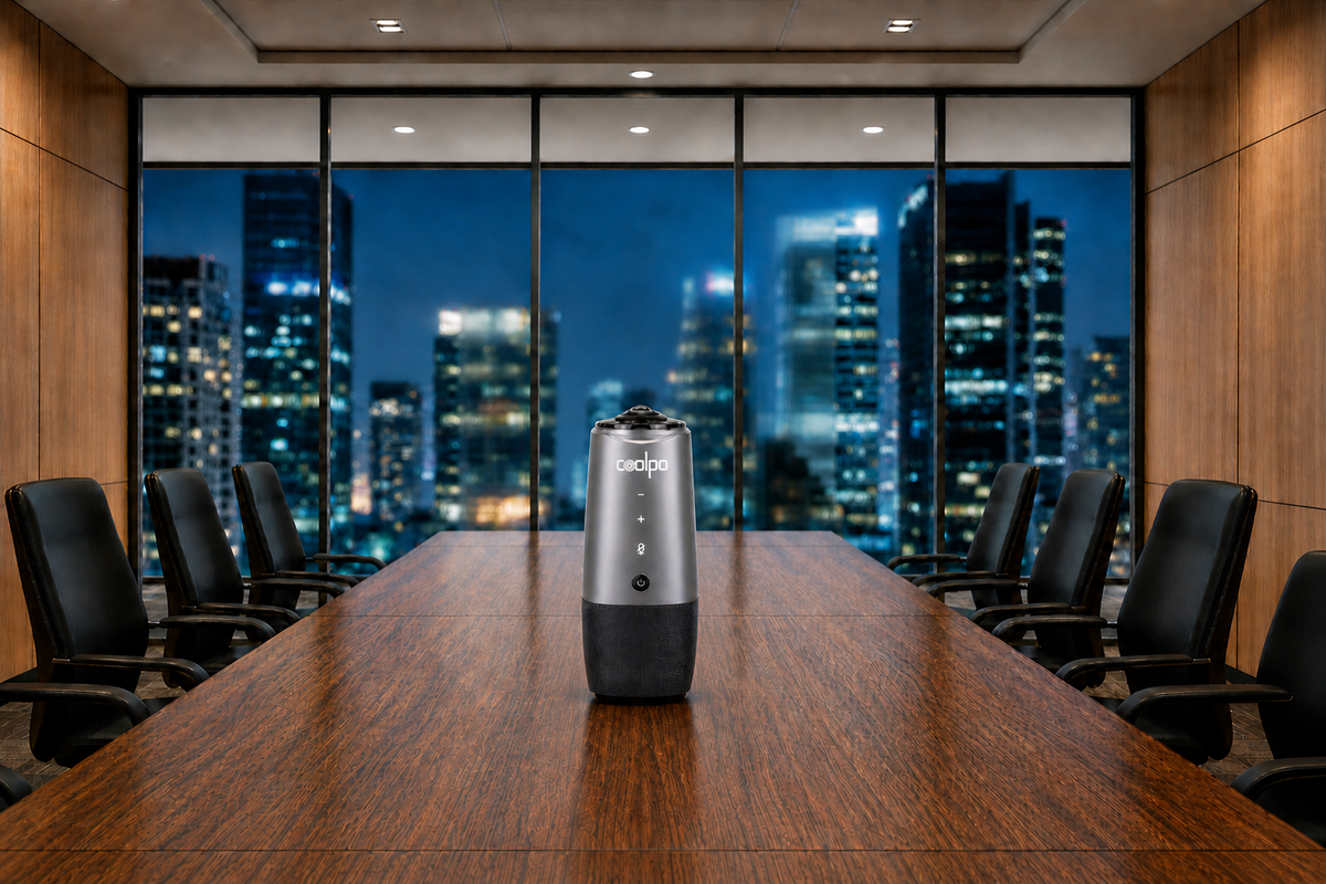 Are there all-in-one camera and microphone solutions suitable for conference rooms?