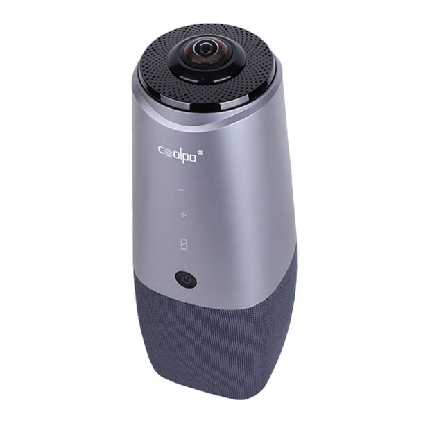 Coolpo AI Huddle Pana 360° 4K Conference Camera with AI Speaker Tracking, 8 Mics & Speaker for Zoom, Teams & Meet